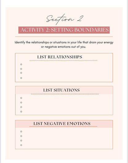 Creating Self Love Work Book